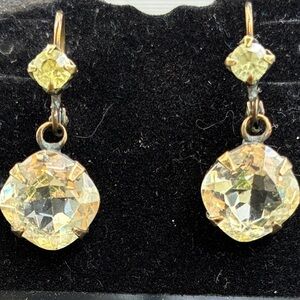 Antiqued Elegant Gold Toned Drop Earrings